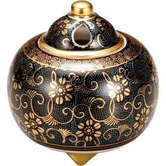 香炉/香立】九谷焼 青粒鉄仙（木箱付/送料サービス） | お香/香炉/伝統