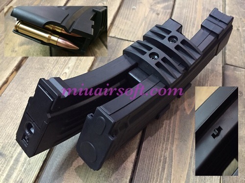 Battleaxe AK用電動給弾式 ﾀﾞﾌﾞﾙﾏｶﾞｼﾞﾝ 1100rd 音感ｾﾝｻｰ付き