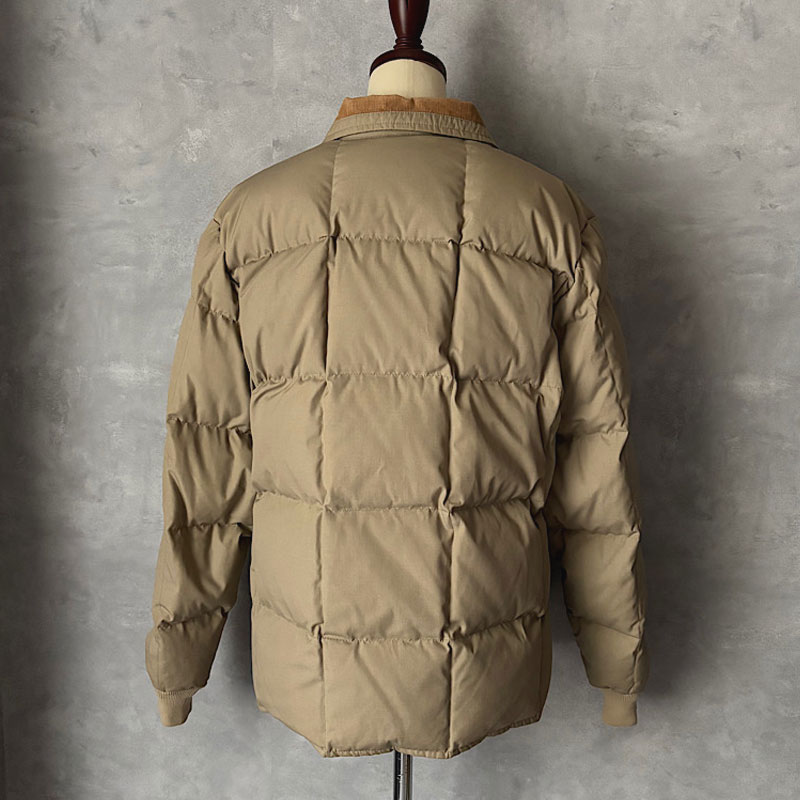 80'S EDDIE BAUER Snap Jac Down Jacket BEIGE 80年代 エディバウアー