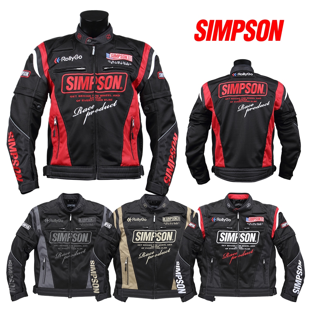SIMPSON NSM-2202 ライダース メッシュジャケット 春夏モデル