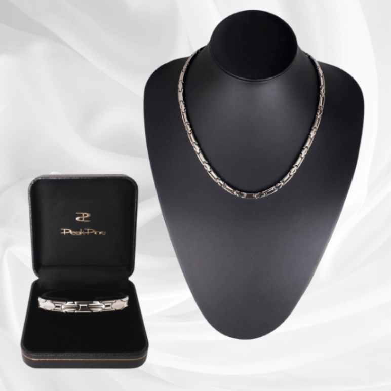 ネックレス＆ブレスレットセットト｜純ゲルマニウムのピークパイン