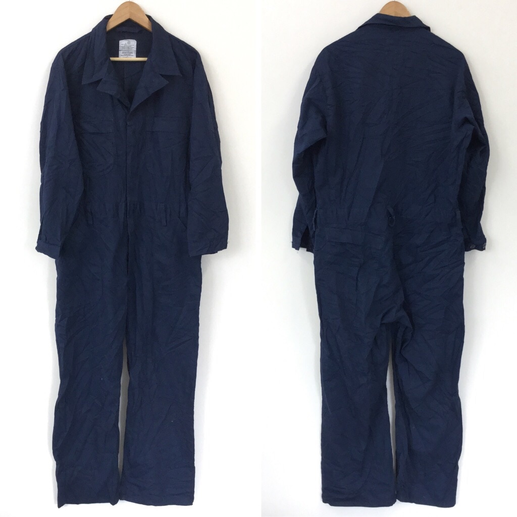 アメリカ軍 カバーオール ジャンプスーツ 44S/紺・ネイビー つなぎ