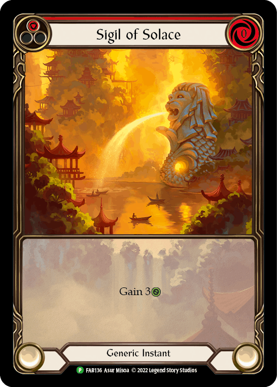 EN】《Rainbow Foil》[Generic] Sigil of Solace (赤)「P」〔FAB136