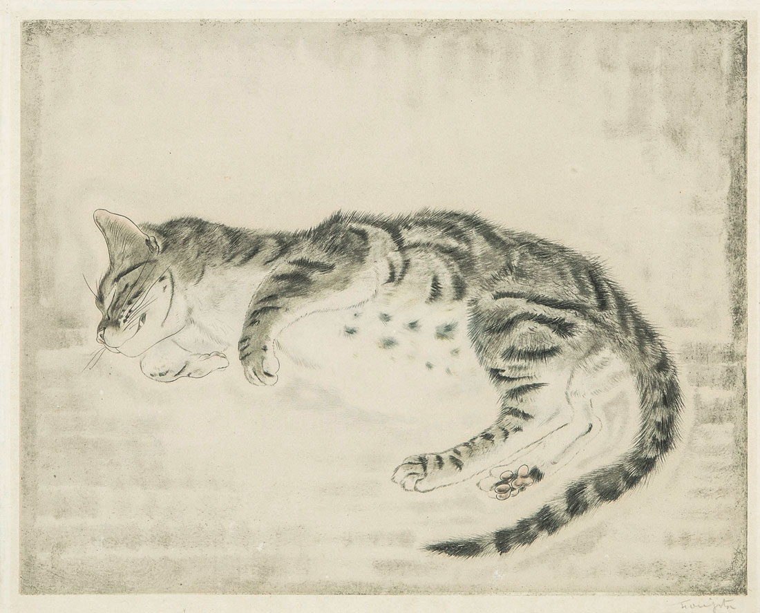 藤田嗣治 「眠る猫」 | | アトリエ・ブランカ