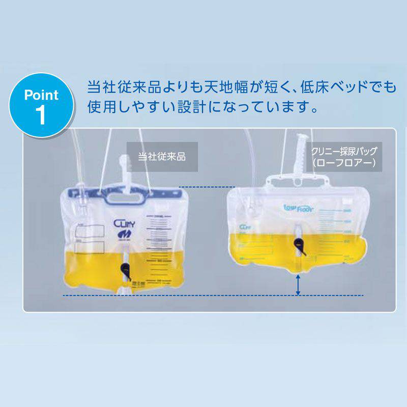 クリエートメディック クリニー採尿バッグ ローフロアー 2000ml 10枚