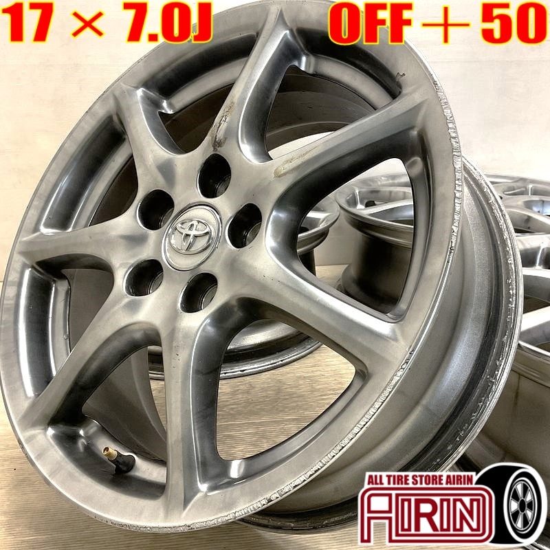 17インチ ホイールセット ブリヂストンREGNO トヨタ　エスティマ50系純正 エスティマ TOYOTA トヨタ 純正 ブラック 17インチ 7J+50 グッドイヤー