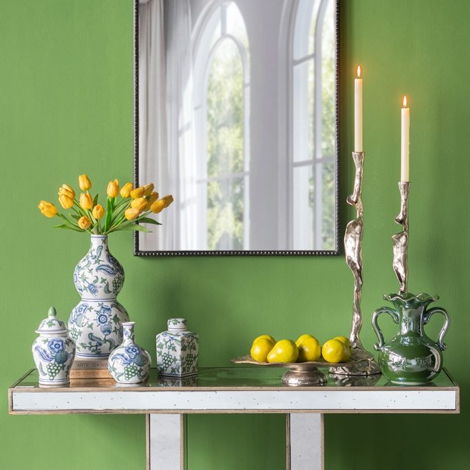 シノワズリなひょうたん型の花瓶 高さ34cm | デコレーション,花瓶