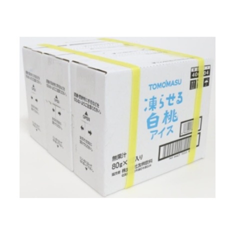 白桃 果実アイス 80g 36本｜ 友桝飲料