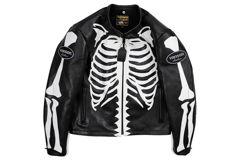 VANSON BONES FLAT-TRACK JACKET (BONE BLACK) | Brand,S-Z,VANSON