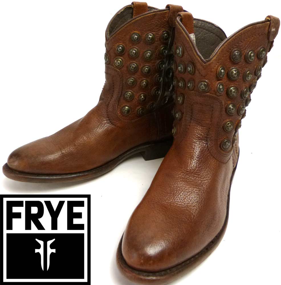 フライ FRYE スタッズ付きショート ウエスタンブーツ 5 1/2B(22-22.5cm