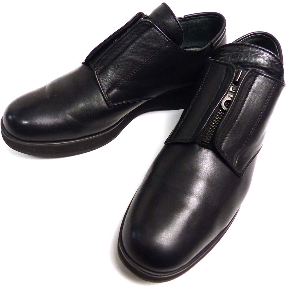 Yohji Yamamoto NOIR / ヨウジヤマモト ノアール レザーセンタージップ