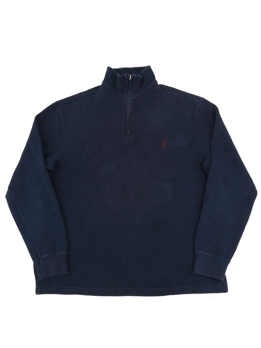 ラルフローレン ハーフジップ ドライバーズニット 100%コットン 表記(M