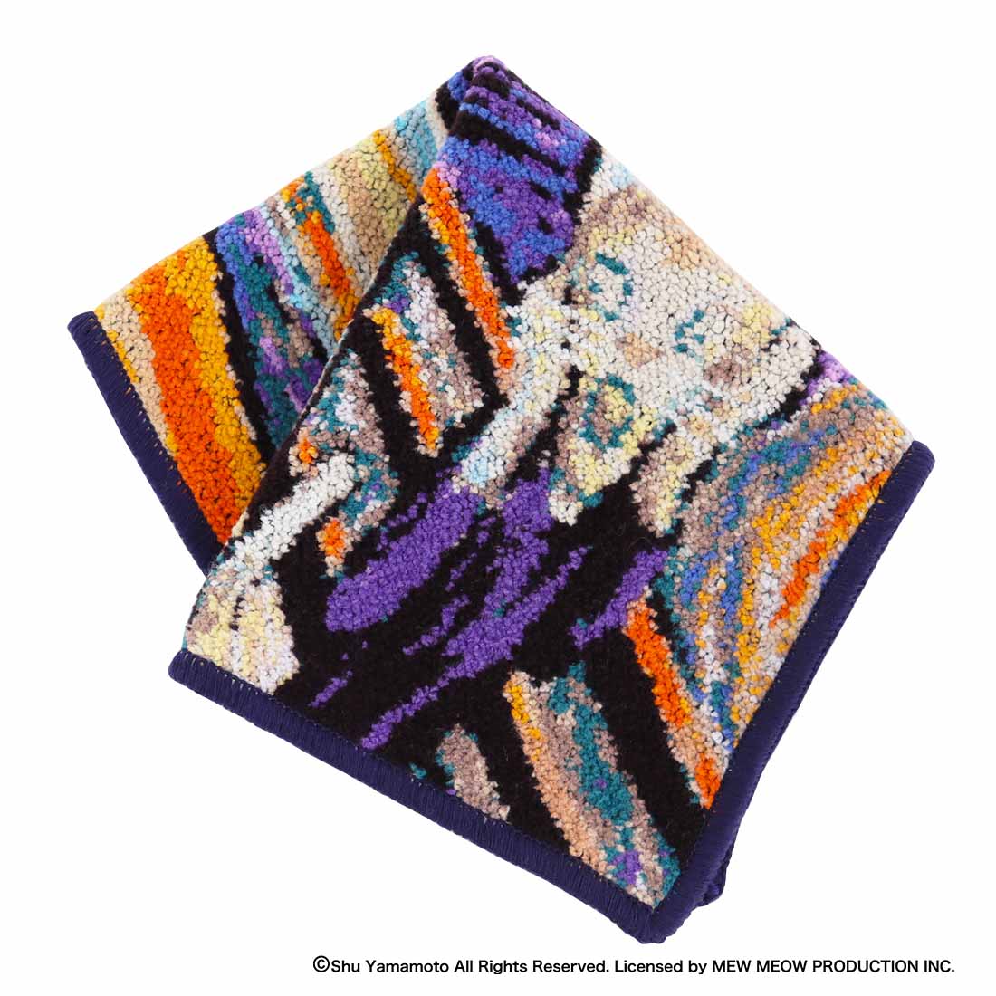 キャットアート シェニール織 タオルハンカチ「叫び」 エドワード