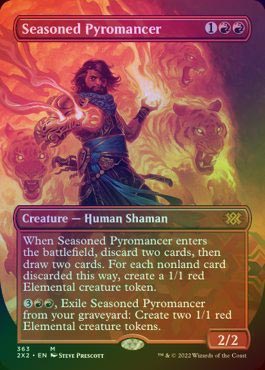 MTG 日本語 歴戦の紅蓮術士 拡張 foil ボーダーレス 4枚セット