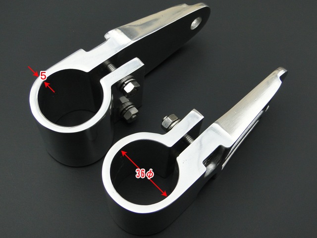 Z1・Z2 砂型ヘッドライトステイ左右セット (36φ) バフ掛け | KAWASAKI