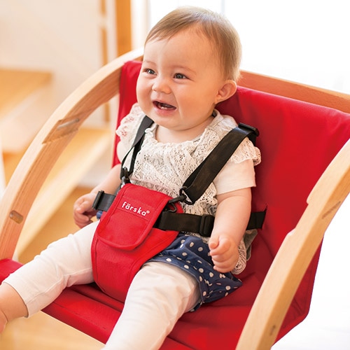 farska スクロールチェアプラス ナチュラル / レッド ｜ ブリベビ