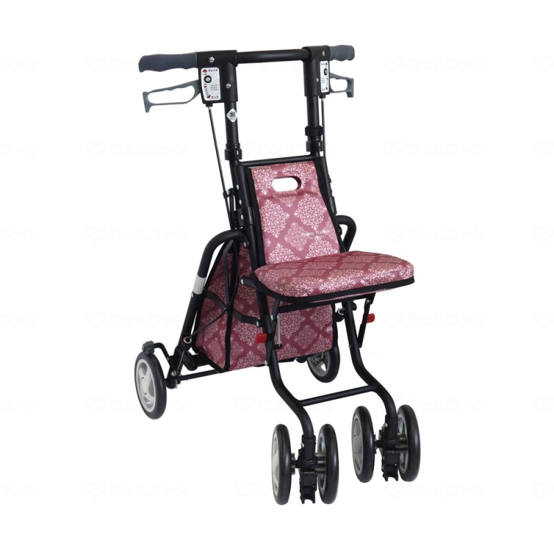 サニーウォーカーSP -小- ダマスクピンク ｜ シルバーカー・歩行器