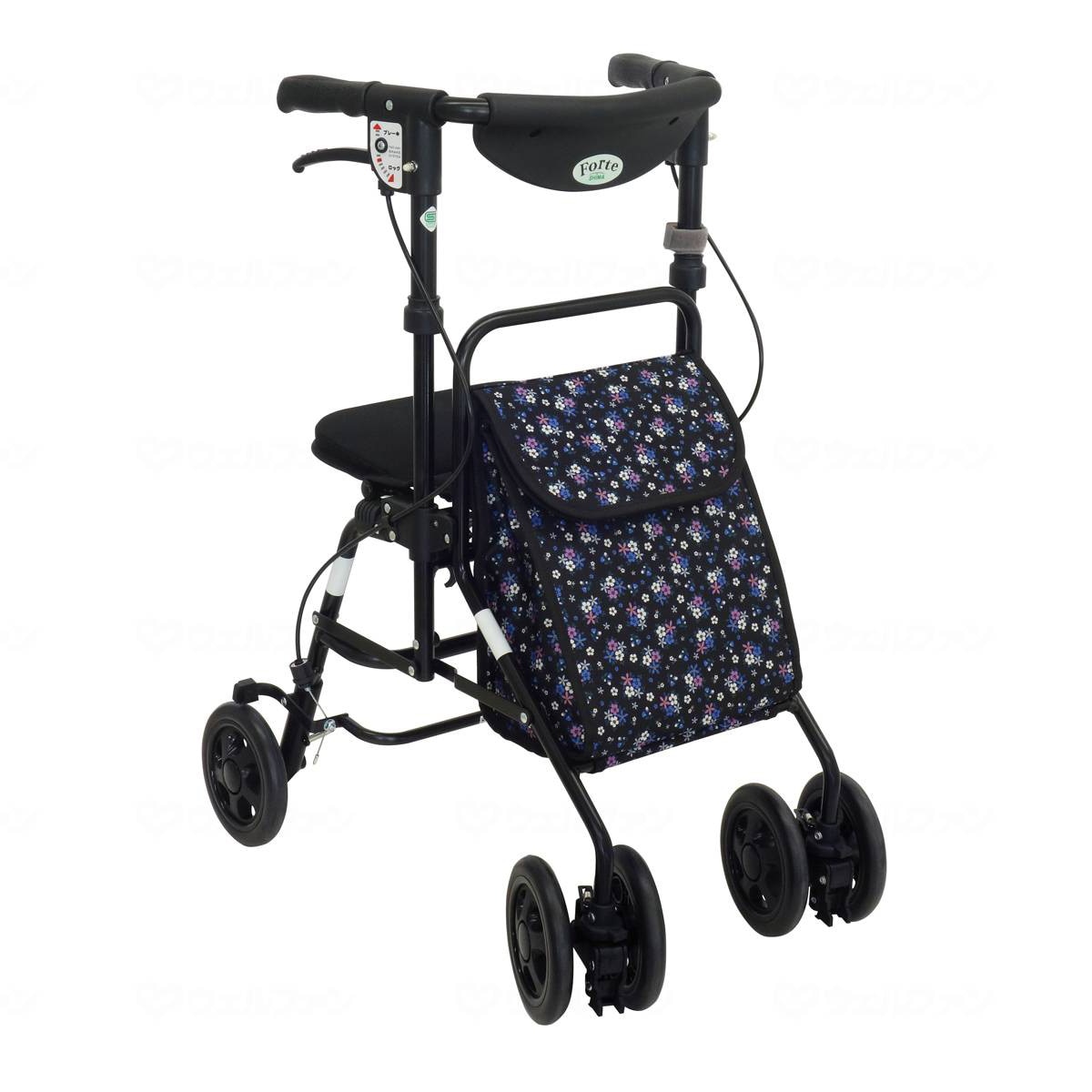 フォルテ 二筋格子ブルー ｜ シルバーカー・歩行器 ｜ 介護用品・福祉