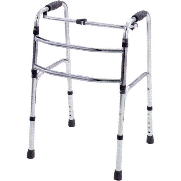 室内専用】交互型歩行器折りたたみ式（小） シルバー ｜ シルバーカー