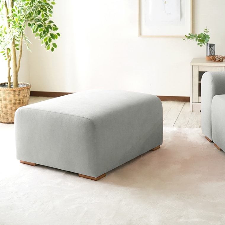 オットマンのみ】組合せ自由のオットマンスツール ファブリックソファ