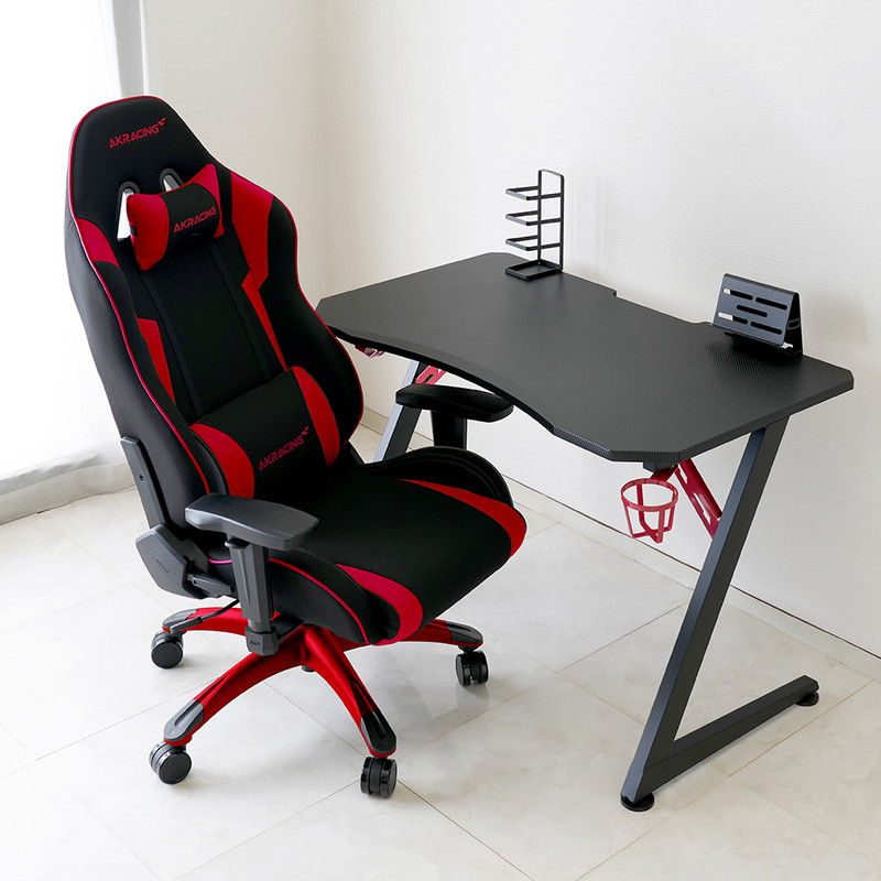 ゲーミングデスクとチェア 2点セット/ウルフ【Wolf】+レイズ【Raise