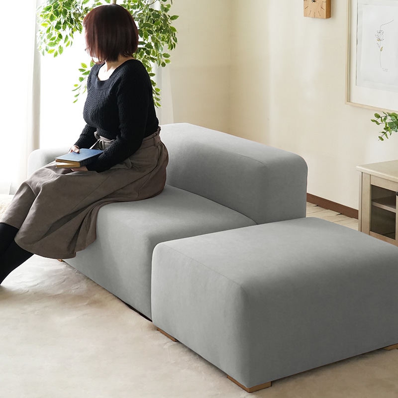 オットマンのみ】組合せ自由のオットマンスツール ファブリックソファ