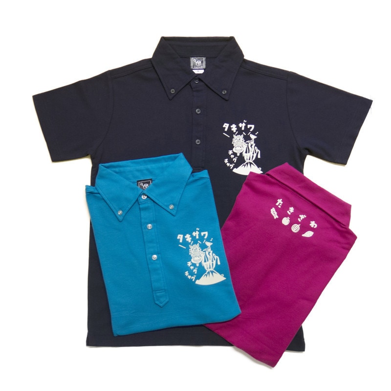 うまっこポロシャツ（ネイビー・ターコイズ・ピンク） - 衣類 - チャグ