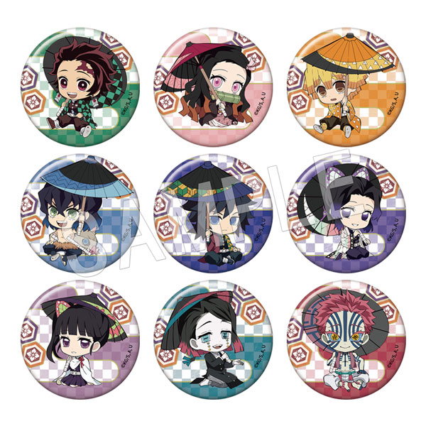 鬼滅の刃 ぺたん娘トレーディング缶バッジ -和傘- | か行,鬼滅の刃