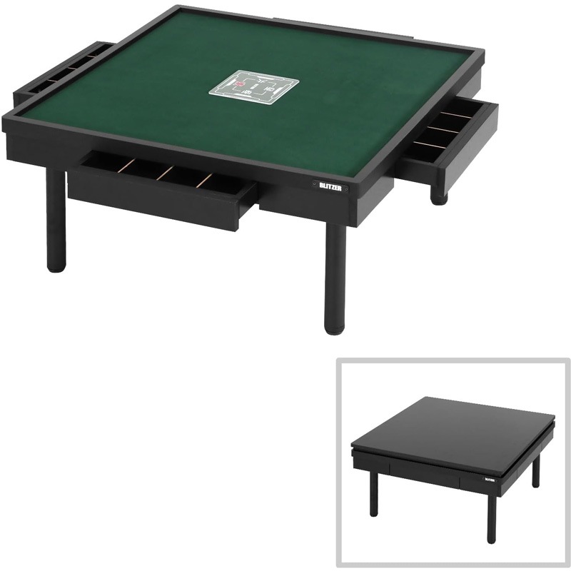 BLITZER(ブリッツァー) シークレット麻雀卓 BMJ35L-BK ブラック ロー