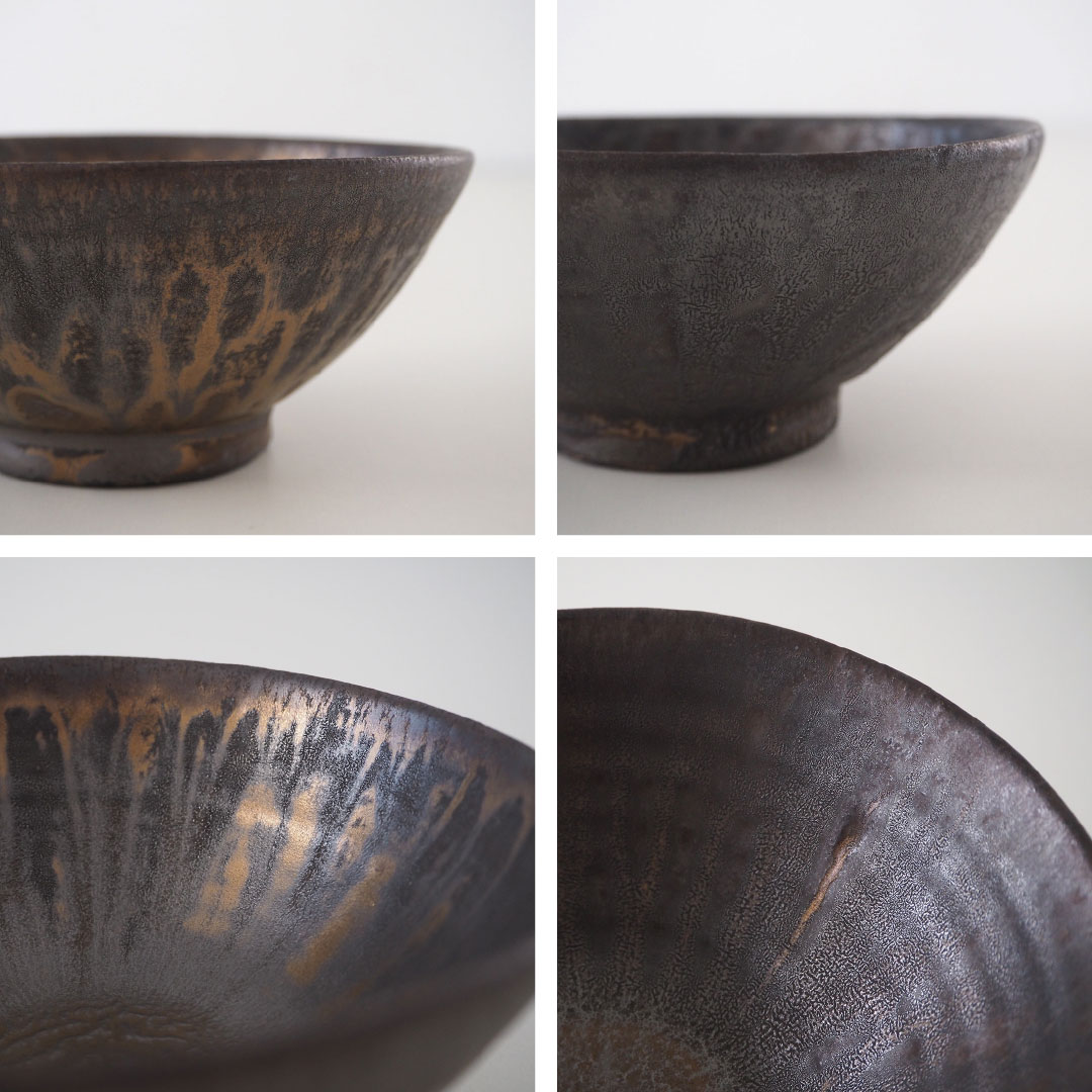 黒金彩/平茶碗 | 唐津焼 雅樂窯 ( うたがま ) | 糸島くらし×ここのき