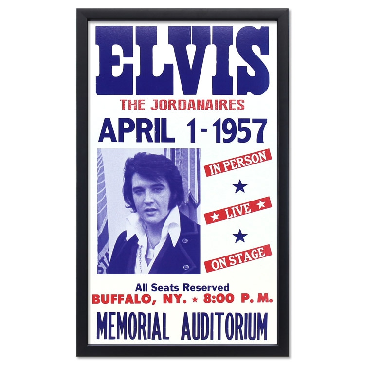 額入りバンドポスター エルビス・プレスリー APRIL 1 1957 サイズ