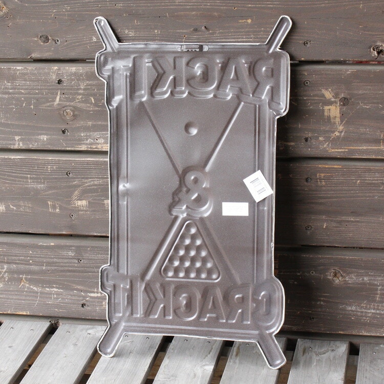 ブリキ看板 エンボスメタルサイン ラックイット・クラックイット Rack