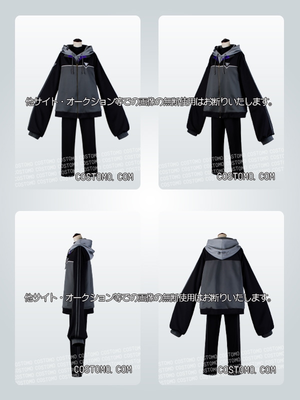 送料無料】 とうらぶ風 グレー×紫×黒 大慶【内番】