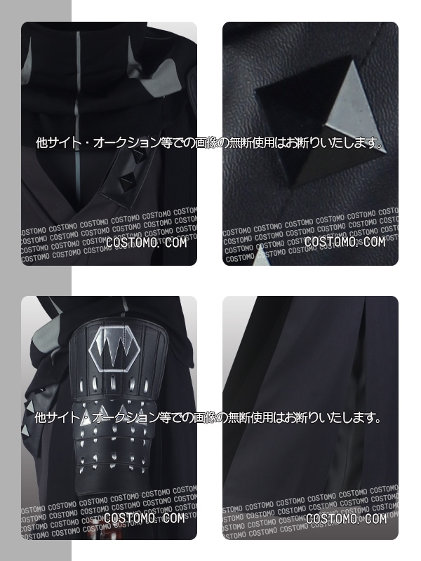 送料無料】 黒×灰 マフラー付き着物衣装セット 孫六