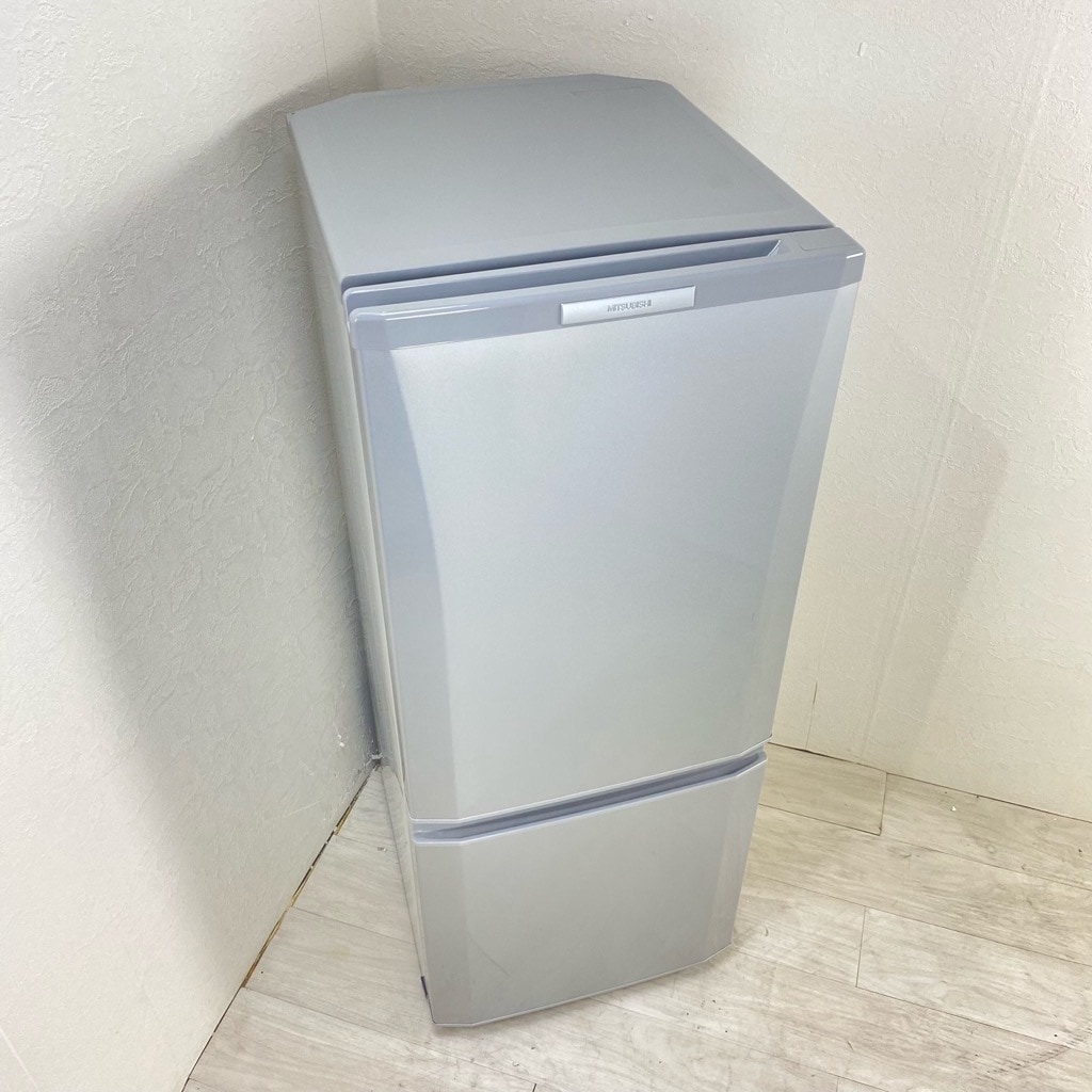 中古 146L 2ドア冷蔵庫 三菱電機 MR-P15X-S 2014年製 シルバー 自動