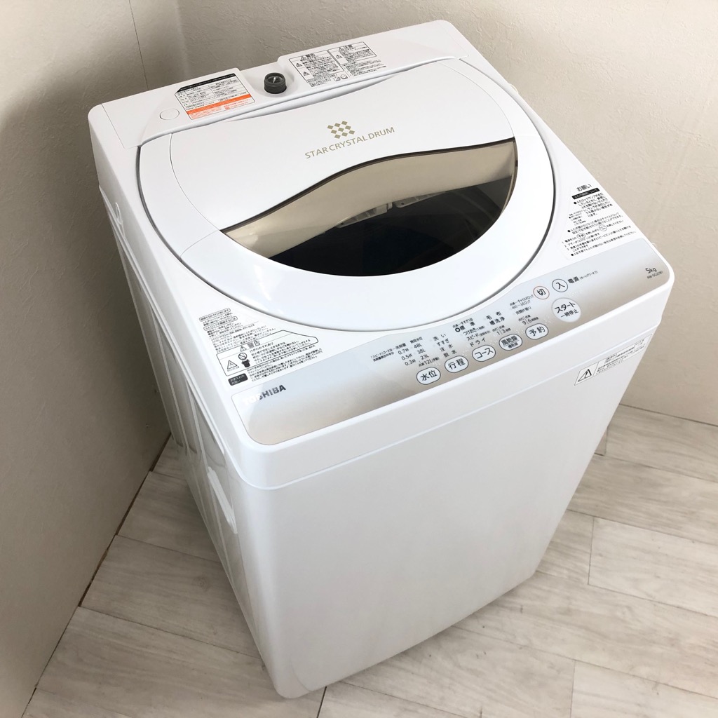 中古 全自動洗濯機 送風乾燥 5.0kg 東芝 2014年～2015年製 ホワイト