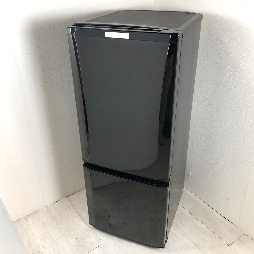 中古 146L 2ドア冷蔵庫 サファイアブラック 三菱電機 MR-P15Z-B1 2016