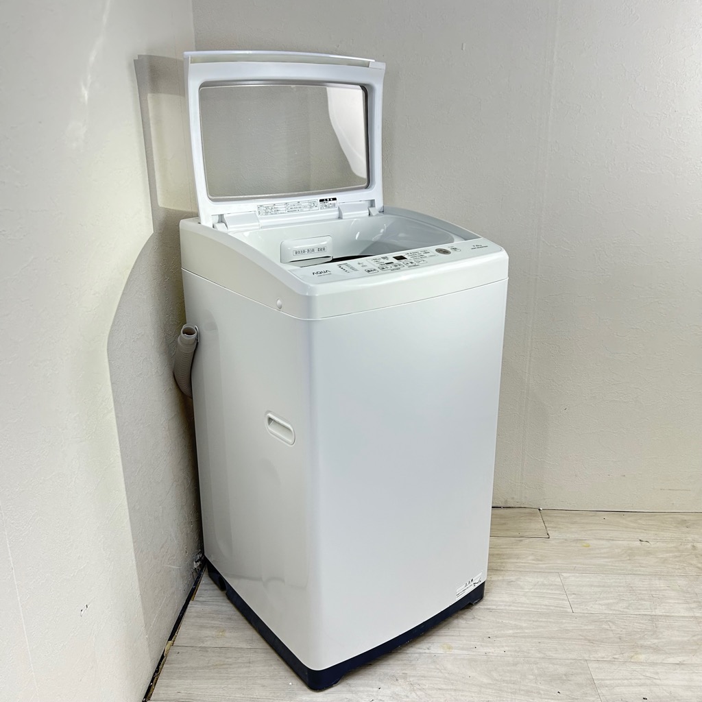 中古 アクア ガラストップシリーズ 7.0kg 全自動洗濯機 送風乾燥機能