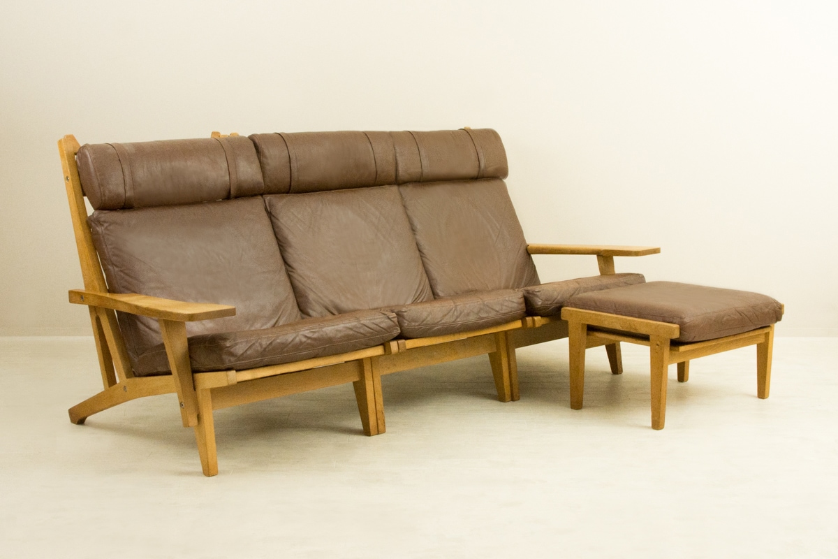 ハンス・ウェグナー GE375 イージーチェア オットマン オーク 北欧