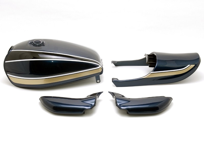 ゼファー750 Z2タイプスチールタンクセット(Z2キャップ仕様)D1カラー