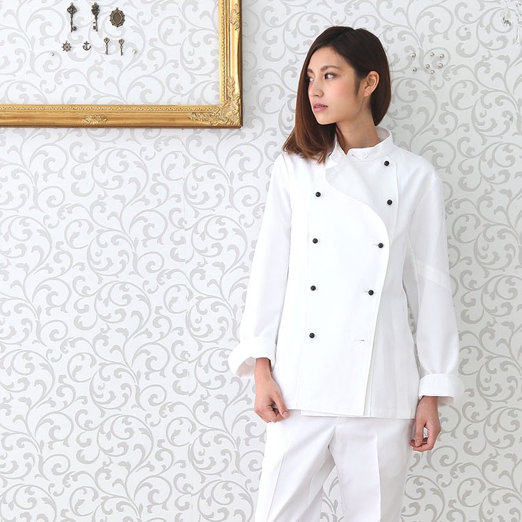 コート RA6502 HAKUI セブンユニフォーム 白衣 コックコート 長袖