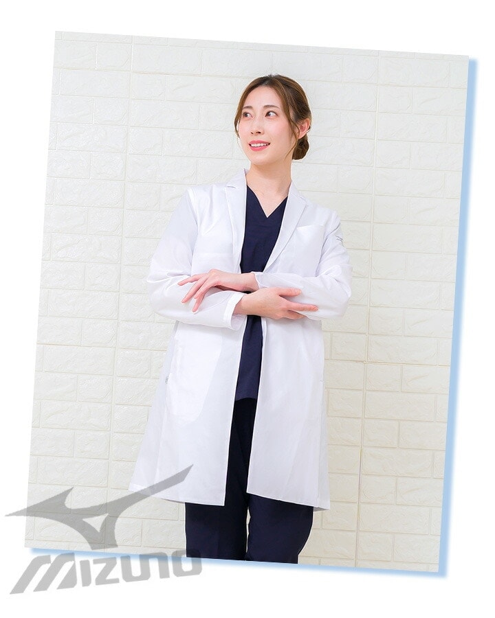 ミズノ ドクターコート 女性用 MZ-0306 透け防止 制電 制菌機能搭載