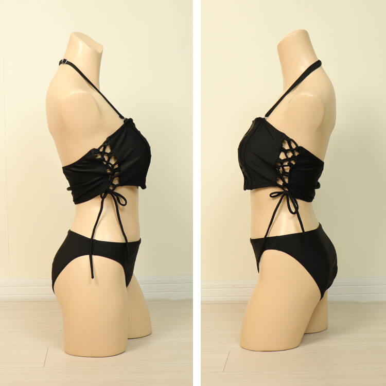 サイドレースアップ ホルターネック ビキニ 水着 | スポーツウエア