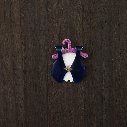 Lea Stein Paris リアスタン パリ　青い帽子とステッキのブローチ ウェブショップ更新☆LEA STEIN リアスタンのブローチ24点 | decoupage