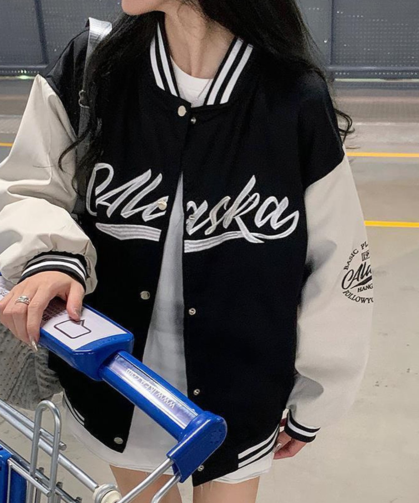 DEVICE select バイカラー オーバーサイズ スタジャン メンズ