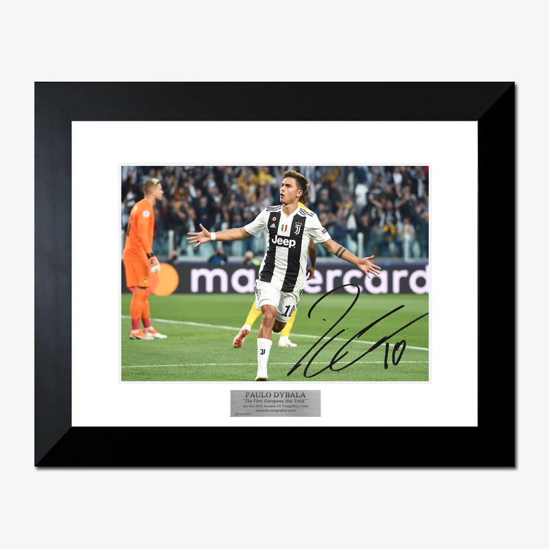 ディバラ直筆サイン入りユベントス18/19フォト特製フレーム (ハット