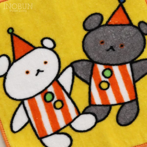 こぐまちゃん キッズ パイルミニハンカチ さよならさんかく イエロー