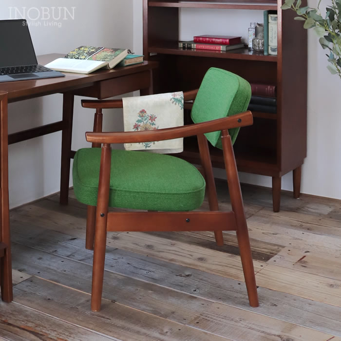 カリモク60 Dチェア タープグリーン ウォールナット 【店舗取扱有】