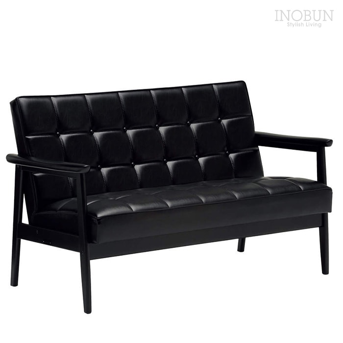 カリモク60 Kチェア 2シーター ブラックブラック マットブラック