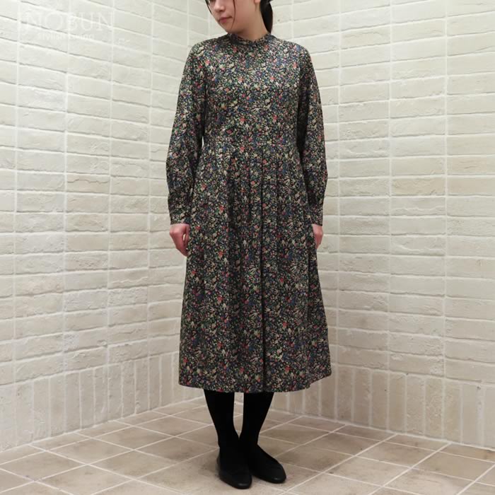 イノブン別注 J.Sloane LIBERTY キーネック すっきり見えワンピース